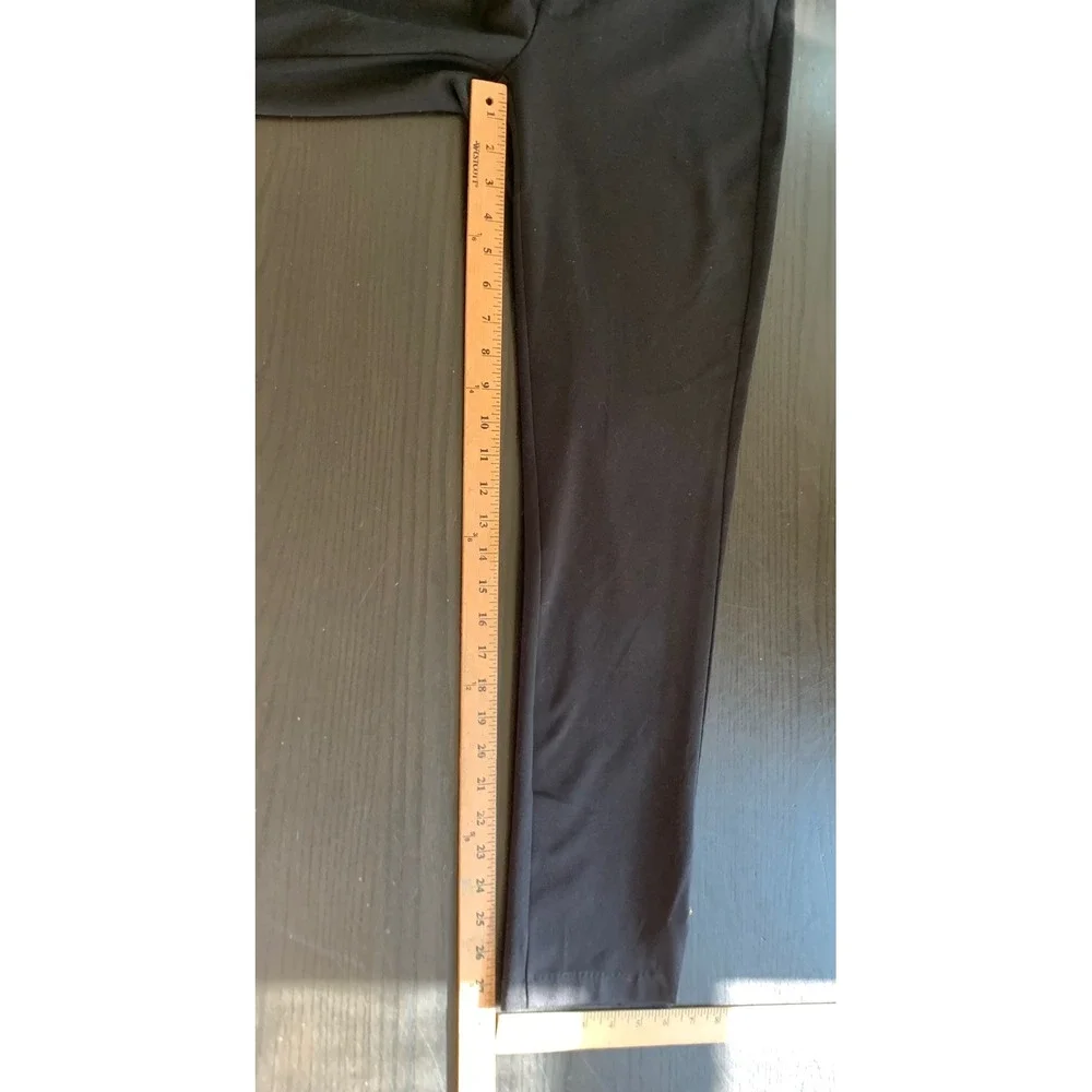 Michael Kors Women Black Ankle Dress Pants Gold Hardware Stretch Size 6 Nautical